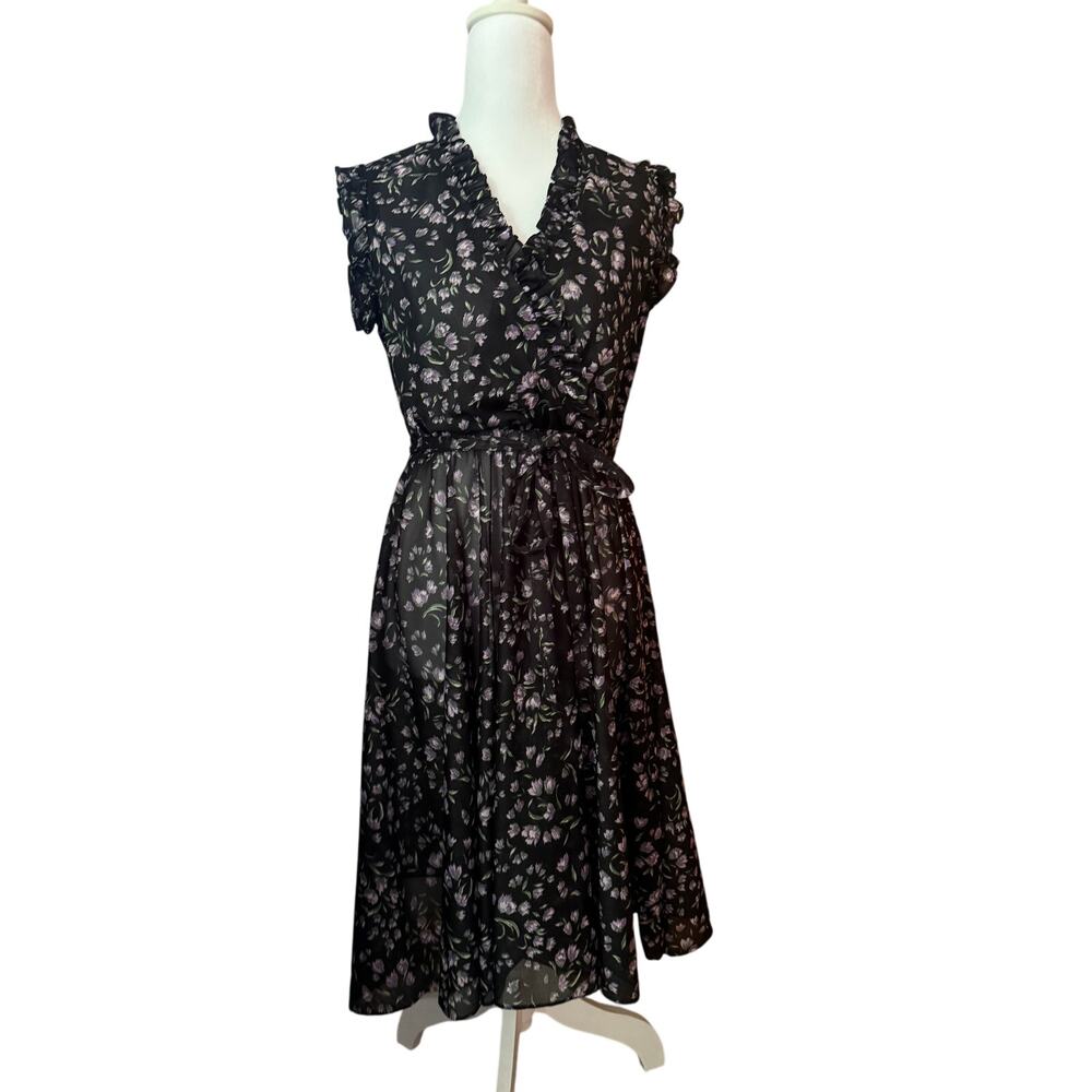 Vintage Floral ILGWU Made in the USA 70's Dress Small